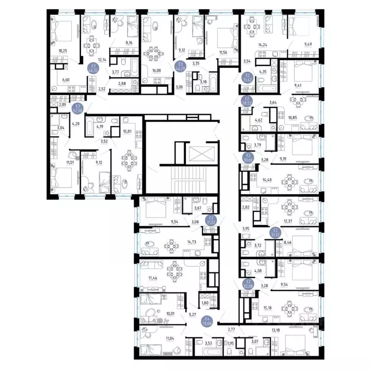 3-к кв. Рязанская область, Рязань 9-10-й кв-л,  (70.08 м) - Фото 1
