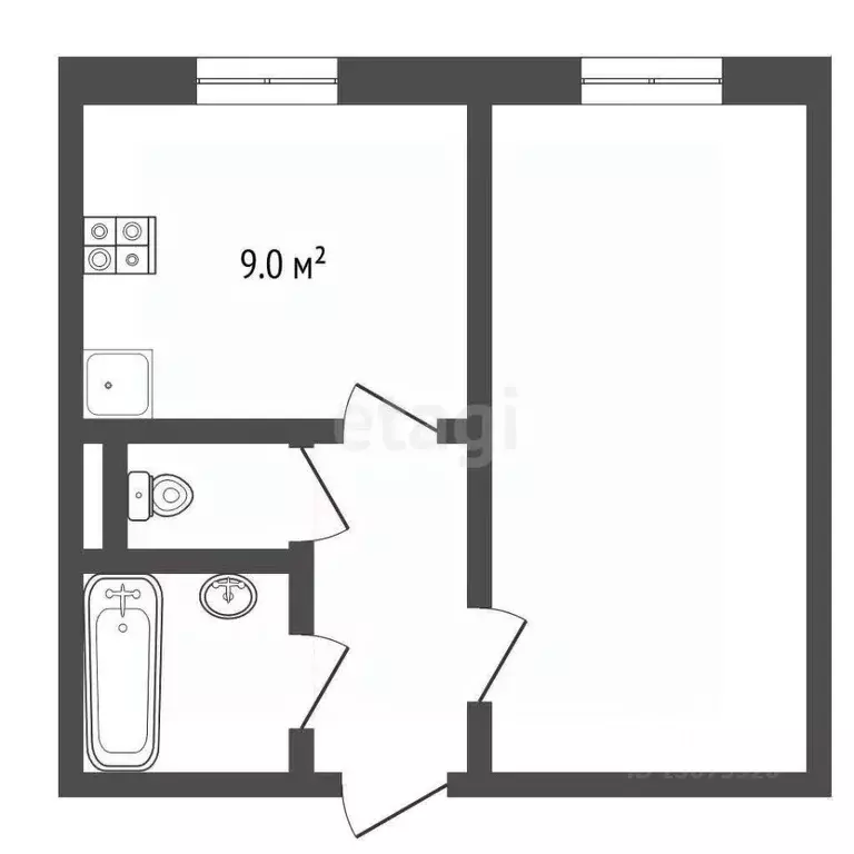 1-к кв. Ярославская область, Ярославль Балтийская ул., 5/24 (41.8 м) - Фото 1