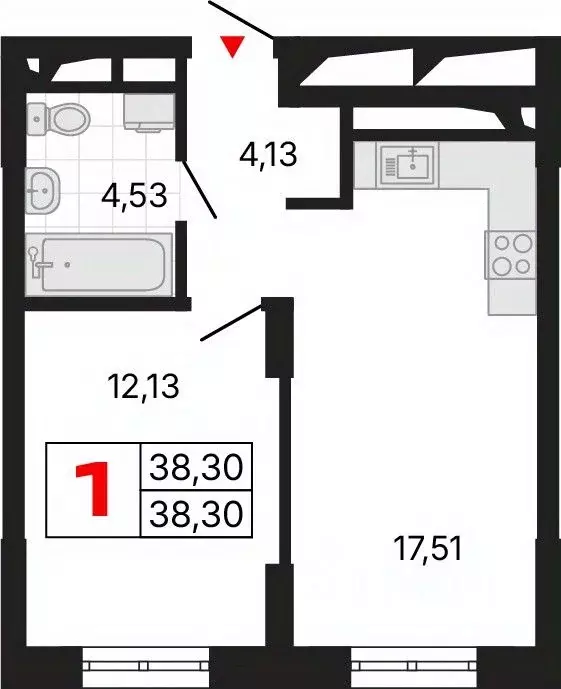 1-к кв. Свердловская область, Екатеринбург ул. Комсомольская, 72А ... - Фото 1