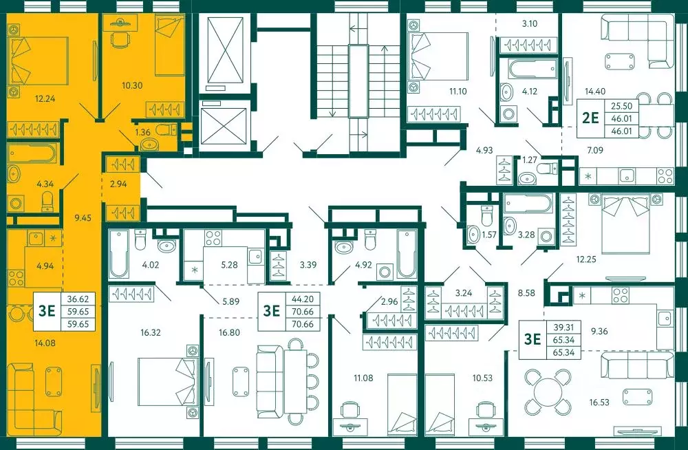 2-к кв. Башкортостан, Уфа Зеленая Роща жилрайон, Терле Парк жилой ... - Фото 2