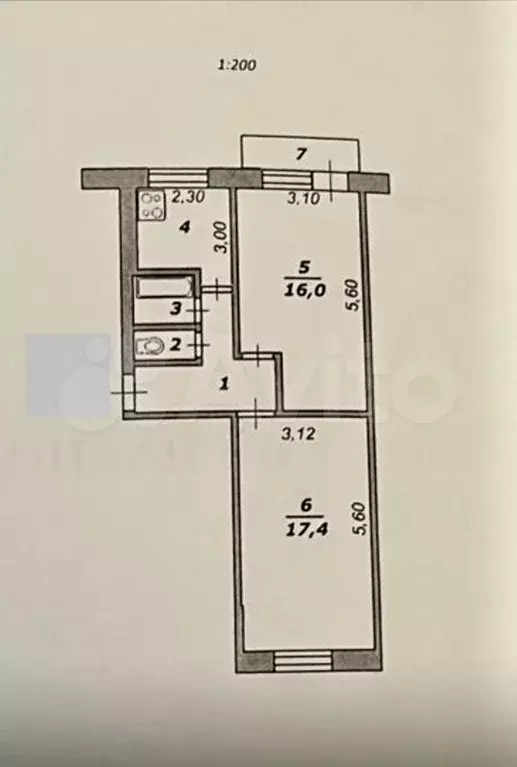 2-к. квартира, 48 м, 2/5 эт. - Фото 0