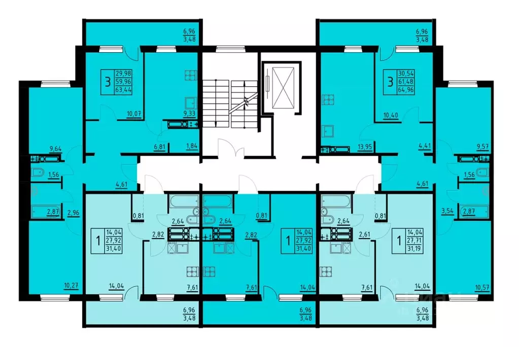 3-к кв. Пермский край, Пермь ул. Танцорова, 96 (64.96 м) - Фото 2