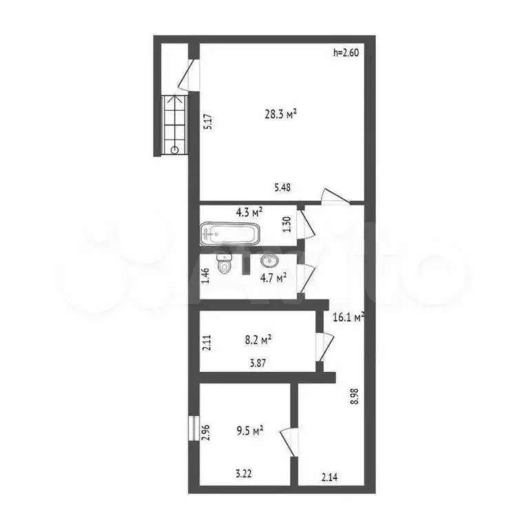 Продам помещение свободного назначения, 71.1 м - Фото 0