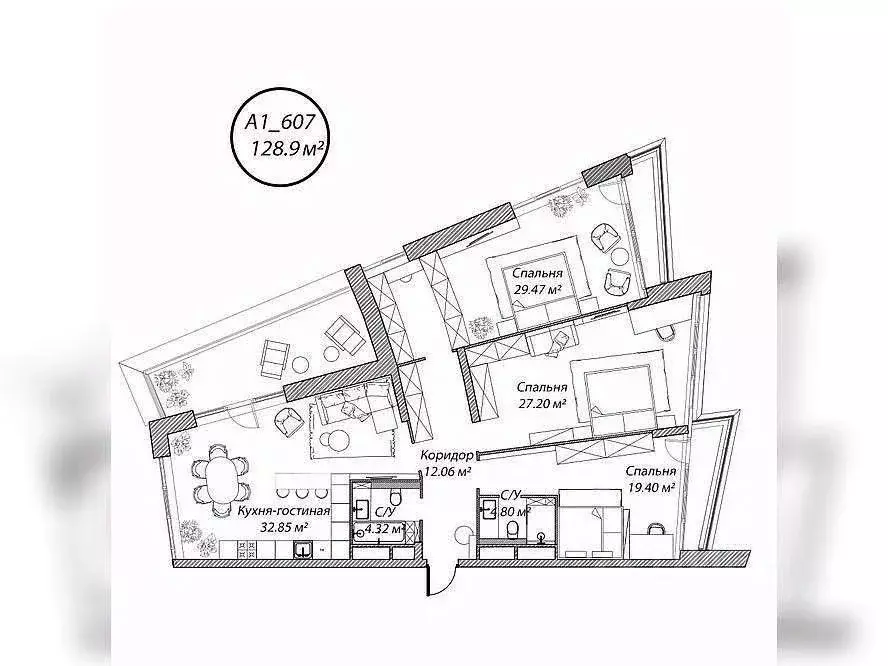 4-к кв. Москва 4-я Мякининская ул., 27 (128.9 м) - Фото 0