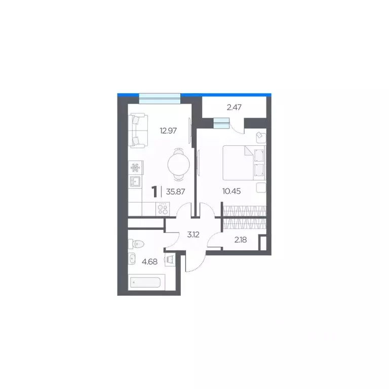 1-к кв. Рязанская область, Рязанский район, Дядьковское с/пос, с. ... - Фото 1