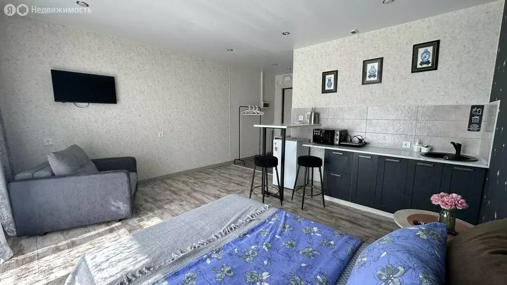 Квартира-студия: Курган, жилой район Заозёрный, 8-й микрорайон, 6 ... - Фото 2