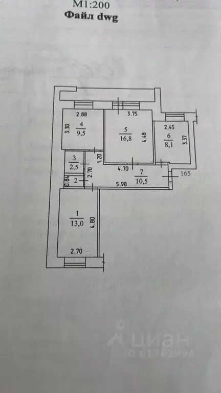 3-к кв. Кемеровская область, Кемерово Космическая ул., 37 (61.7 м) - Фото 2