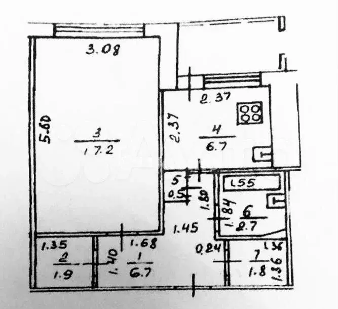 1-к. квартира, 37,5 м, 9/9 эт. - Фото 0
