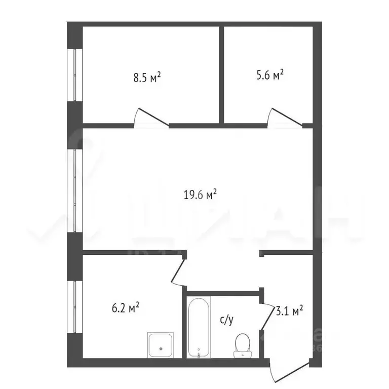 3-к кв. Алтайский край, Бийск Социалистическая ул., 78 (48.0 м) - Фото 1