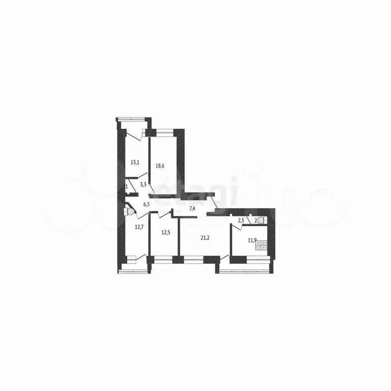 4-к. квартира, 112,7 м, 3/5 эт. - Фото 0