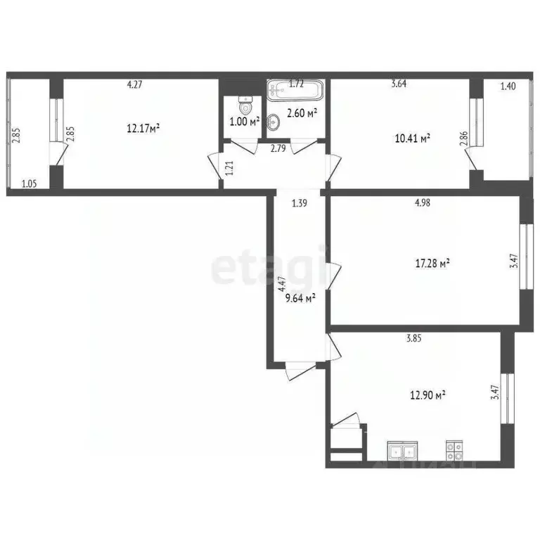 3-к кв. Ульяновская область, Ульяновск городской округ, пос. Поливно ... - Фото 2