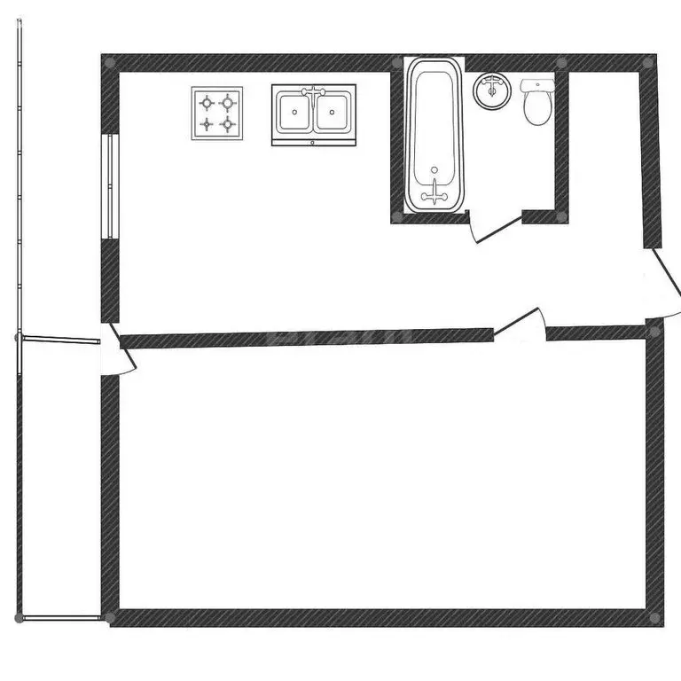 1-комнатная квартира: Кострома, Полянская улица, 31 (30.1 м) - Фото 0