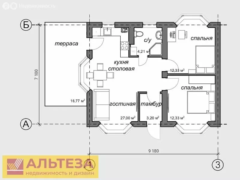 Дом в Калининградская область, Гурьевский муниципальный округ, посёлок ... - Фото 0