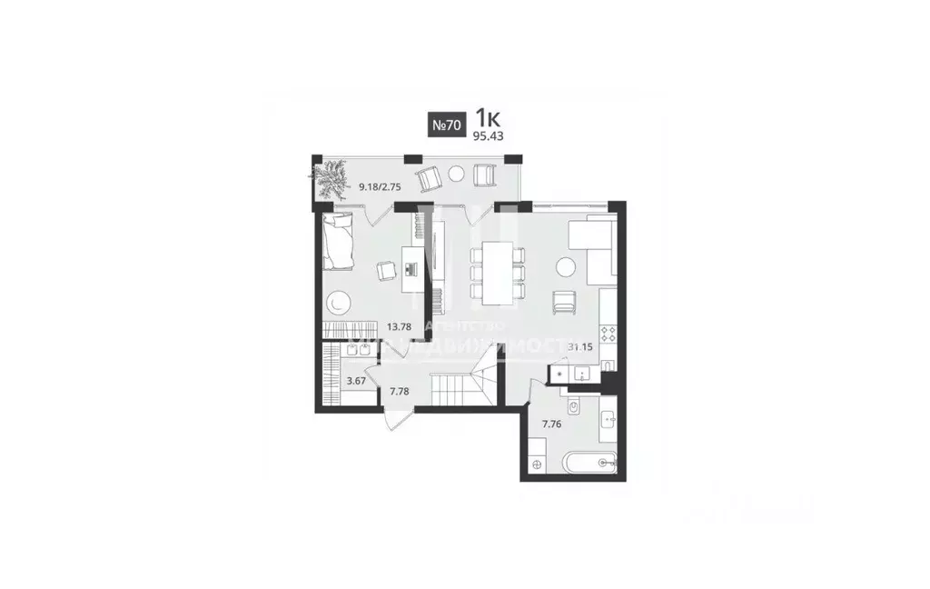 2-к кв. Калининградская область, Светлогорск Новая ул., 108-114 (95.43 ... - Фото 0