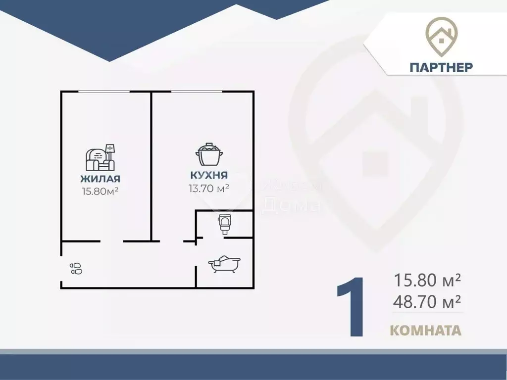 1-к кв. Волгоградская область, Волгоград ул. Маршала Еременко, 116 ... - Фото 2