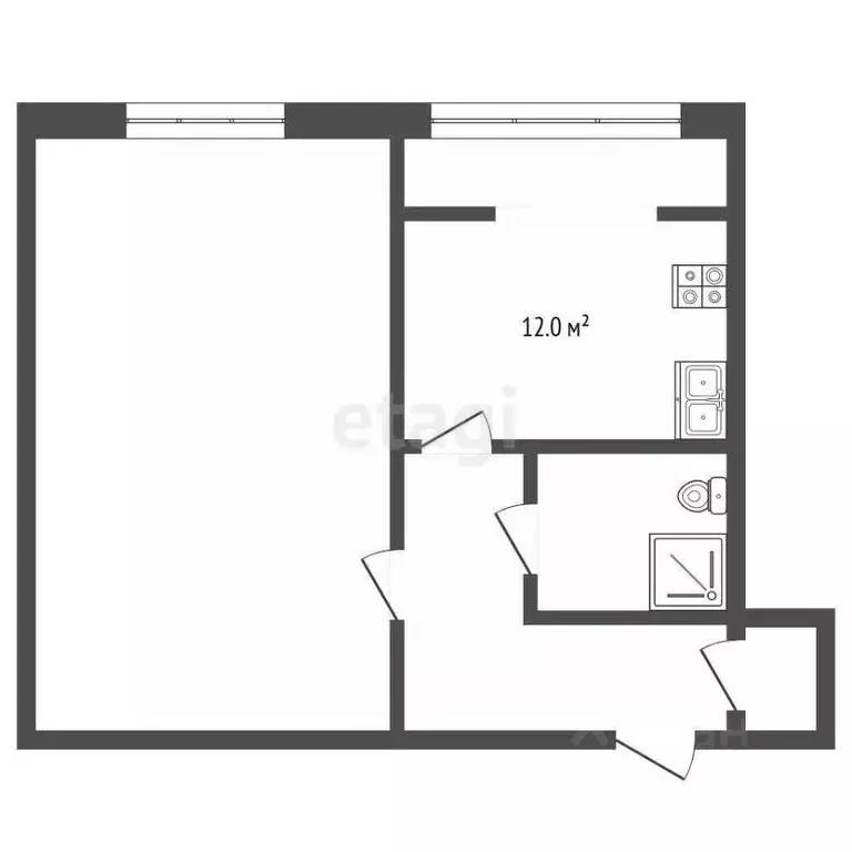 1-к кв. Кемеровская область, Новокузнецк ул. Павловского, 29 (47.0 м) - Фото 2