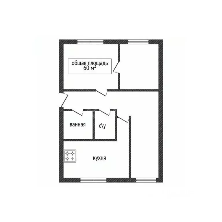 3-к кв. Брянская область, Клинцы ул. Ворошилова, 54 (60.0 м) - Фото 2