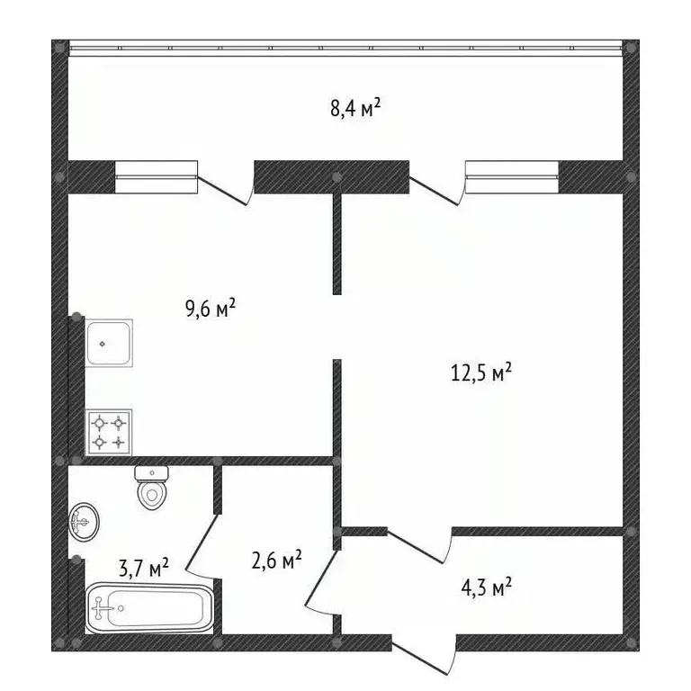 1-к кв. Башкортостан, Уфа ул. Валерия Лесунова, 4А (37.0 м) - Фото 2