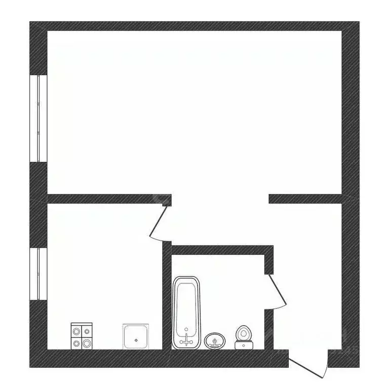 1-к кв. Нижегородская область, Нижний Новгород ул. Ватутина, 1А (29.7 ... - Фото 2