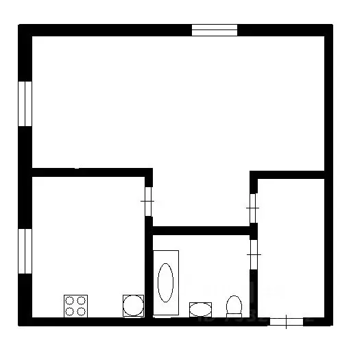 1-к кв. Татарстан, Казань ул. Батыршина, 32 (33.0 м) - Фото 1