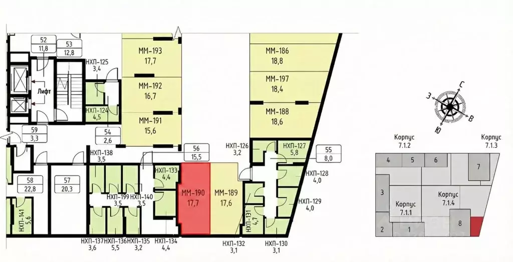 Гараж в Москва Прокшино жилой комплекс, 7.1.3 (18 м) - Фото 1