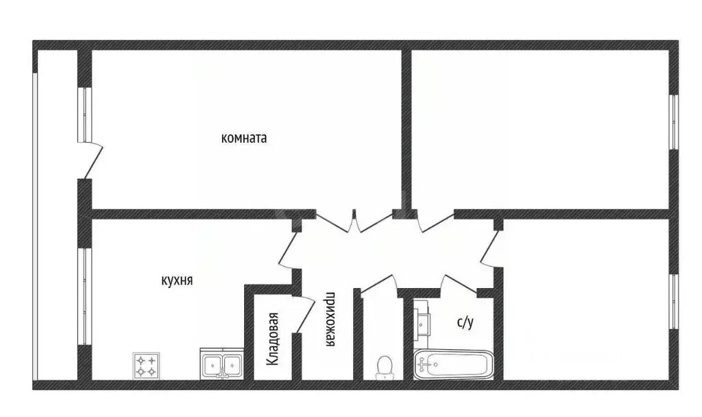 3-к кв. Костромская область, Костромской район, пос. Никольское ул. ... - Фото 2