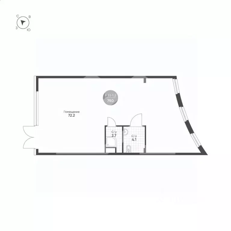 Помещение свободного назначения в Москва ул. Петра Кончаловского, 5 ... - Фото 2