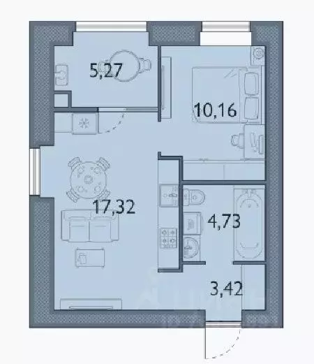 1-к кв. Брянская область, Брянский район, пос. Мичуринский, ... - Фото 1