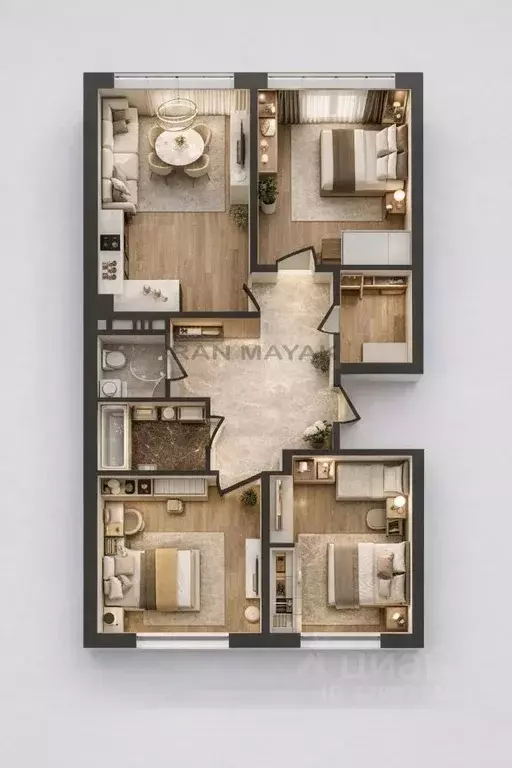 3-к кв. Адыгея, Майкоп ул. К.А. Васильева, 1к1 (80.36 м) - Фото 0