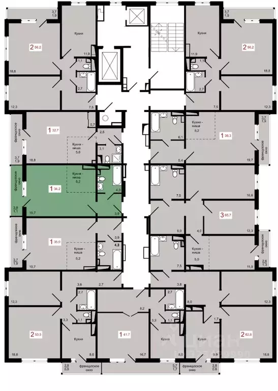 1-к кв. Красноярский край, Красноярск Пашенный мкр,  (34.2 м) - Фото 1