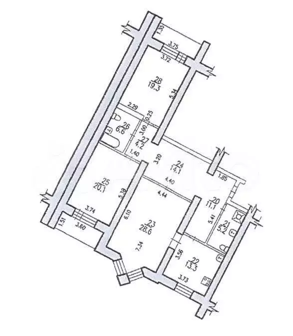 3-к. квартира, 122,5 м, 2/12 эт. - Фото 0