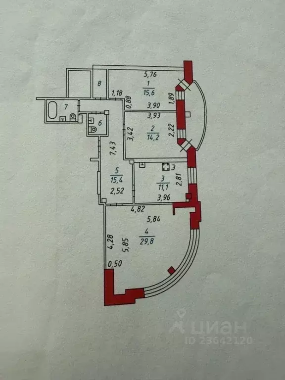 3-к кв. Ярославская область, Ярославль ул. Строителей, 3к6 (94.2 м) - Фото 1