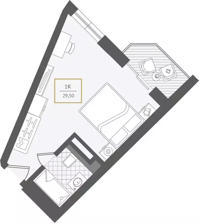 1-комнатная квартира: Адлер, улица Ленина, 280А (29.6 м) - Фото 1