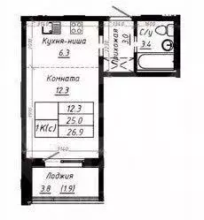 Студия Алтайский край, Барнаул тракт Павловский, 162Б (29.6 м) - Фото 1