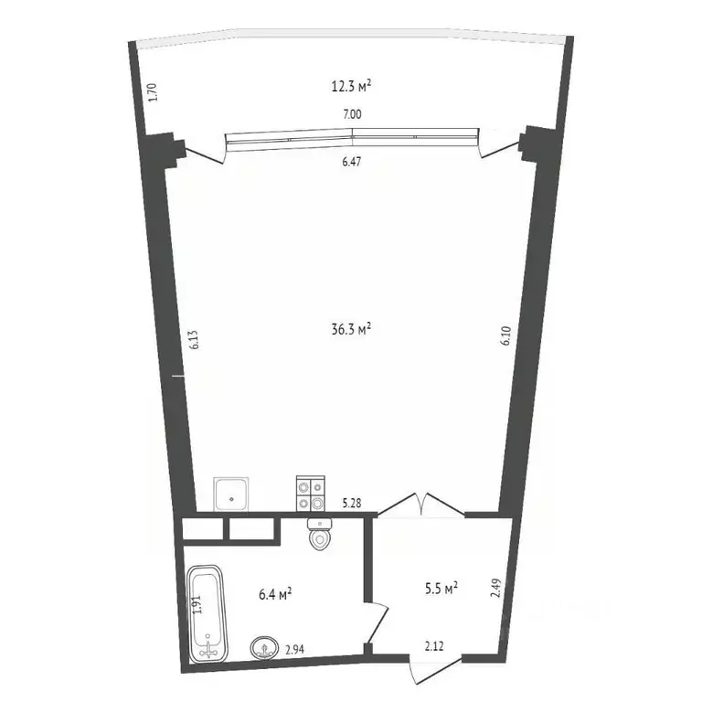 2-к кв. Крым, Ялта муниципальный округ, Ливадия пгт ул. Виноградная, ... - Фото 1