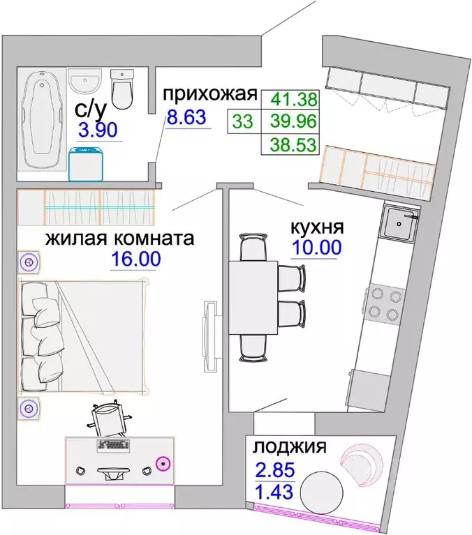 1-к кв. Калининградская область, Зеленоградск ул. Тургенева, 16А (80.4 ... - Фото 0