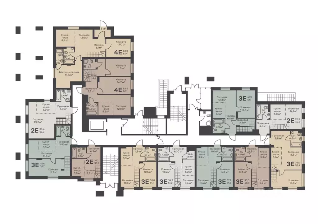 3-к кв. Пермский край, Пермь ул. Подводников (51.6 м) - Фото 2