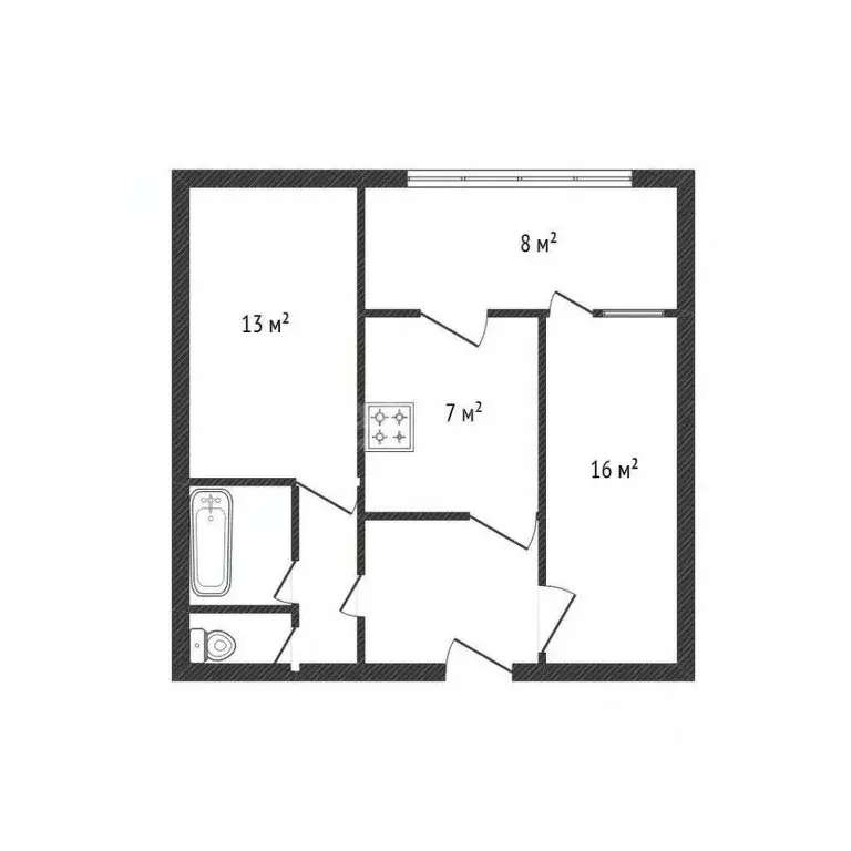 2-к кв. Брянская область, Брянск Почтовая ул., 136к1 (48.8 м) - Фото 0