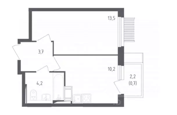 1-к кв. Свердловская область, Екатеринбург ул. Вилонова, 1 (32.19 м) - Фото 1