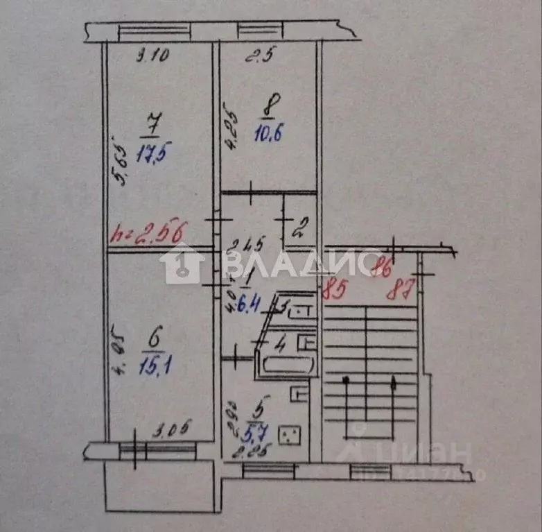 3-к кв. Иркутская область, Иркутск Карпинская ул., 21А (59.6 м) - Фото 2