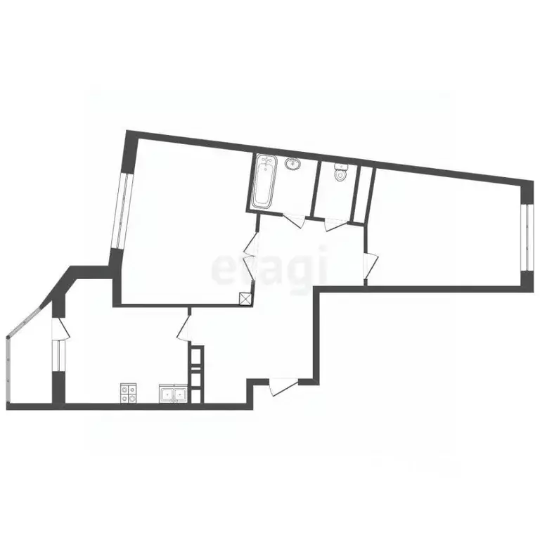 2-к кв. Московская область, Подольск ул. 43-й Армии, 19 (71.4 м) - Фото 2