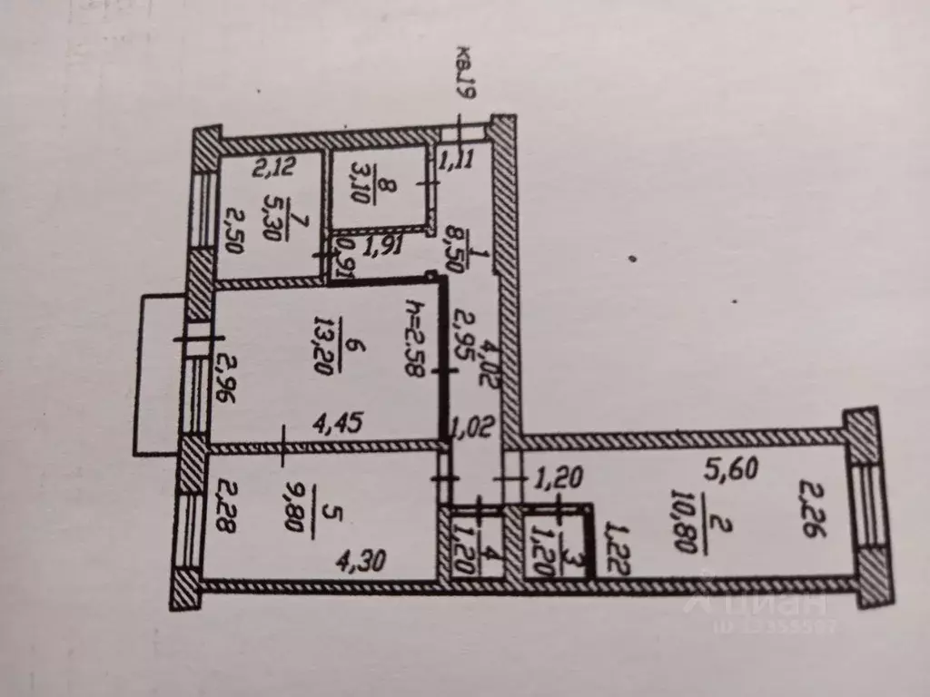 3-к кв. Чувашия, Чебоксары ул. Урукова, 3 (55.6 м) - Фото 0