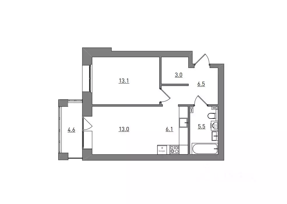 2-к кв. Кировская область, Киров городской округ, пос. Чистые Пруды ... - Фото 2