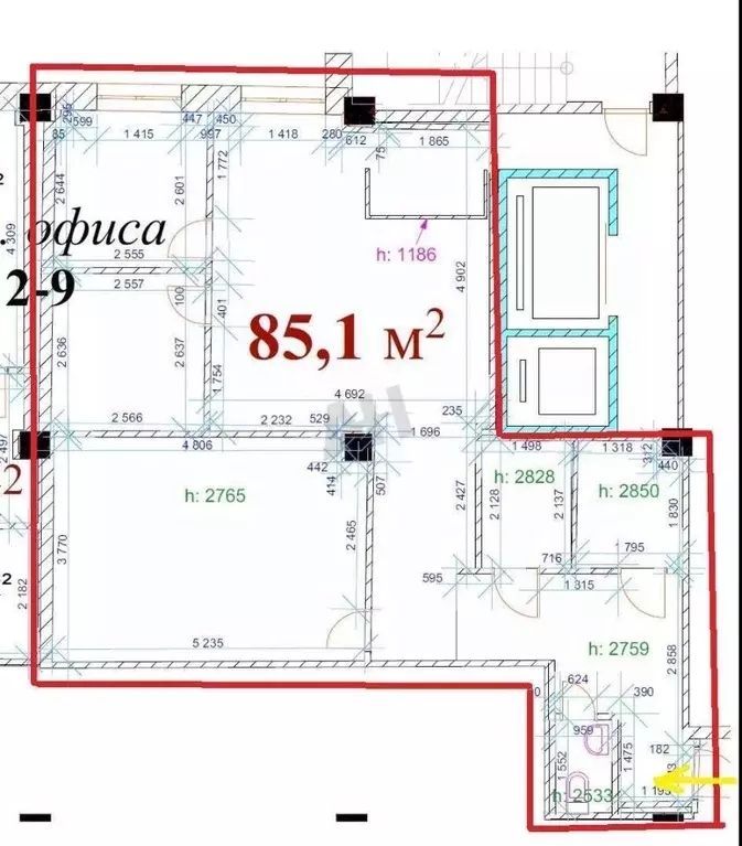 Помещение свободного назначения в Москва ул. Вавилова, 81к1 (85 м) - Фото 1