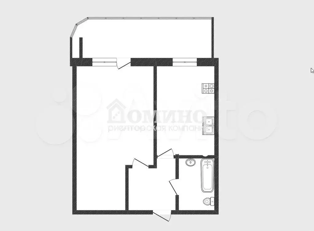 1-к. квартира, 33,5 м, 5/10 эт. - Фото 0