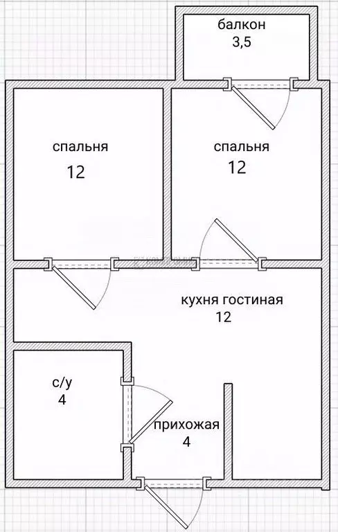2-к кв. Краснодарский край, Краснодар Имени Петра Метальникова мкр, ... - Фото 2