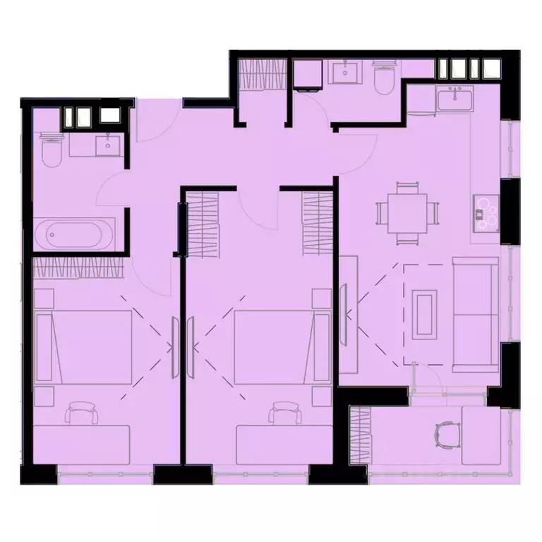 3-к кв. Приморский край, Уссурийск Кленовый парк жилой комплекс (67.6 ... - Фото 1