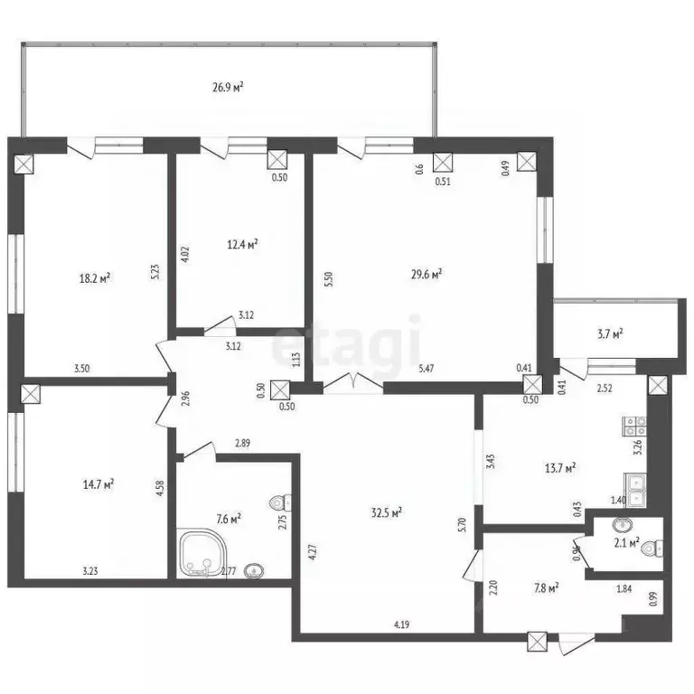 4-к кв. Ростовская область, Ростов-на-Дону ул. Максима Горького, 130 ... - Фото 2