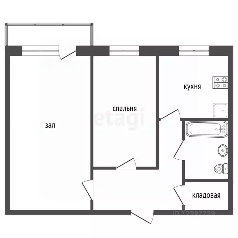 2-к кв. Тамбовская область, Тамбов Социалистическая ул., 11 (43.9 м) - Фото 1