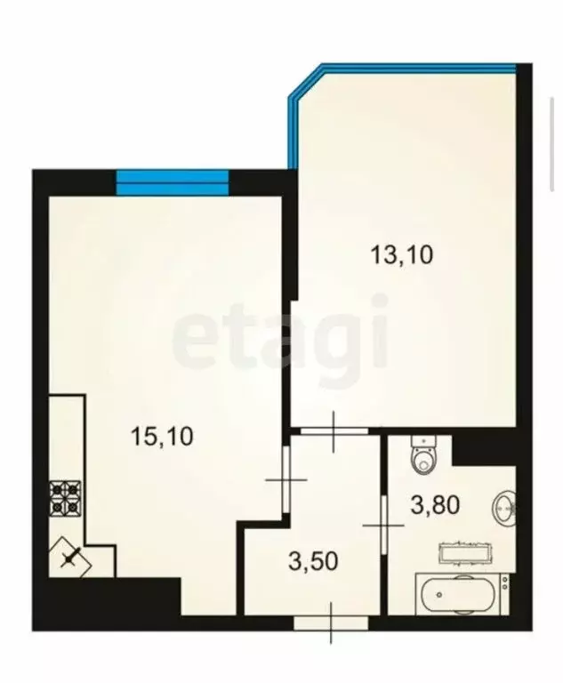 1-комнатная квартира: Анапа, Анапское шоссе, 30 (36.4 м) - Фото 1